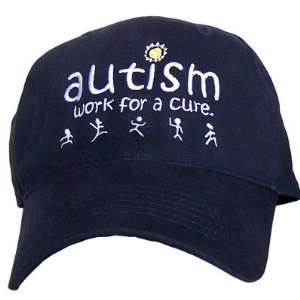  Autism Awareness Work for a Cure Navy Cap Office 