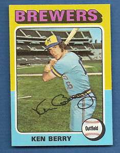 1975 Topps #432 Ken Berry Milwaukee Brewers NR/MT  