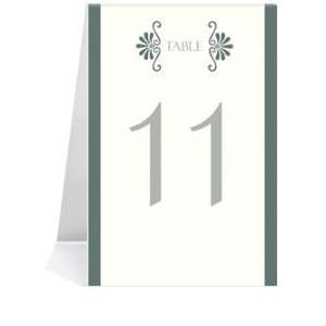  Wedding Table Number Cards   Monogram Pewter Motif #1 Thru 