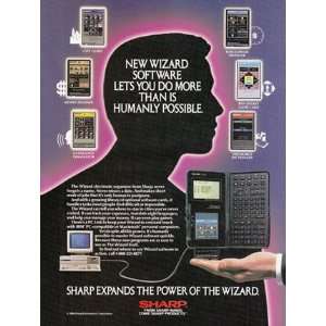  Print Ad 1990 Sharp New Wizard Software Sharp Books