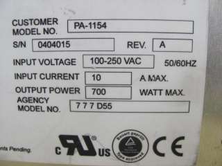 Power Architects Power Supply PA 1154 Rev.A lot of 2 tested working 