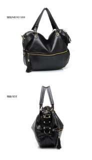 New Fashion Korean Hobo PU Leather Tassel Handbag Shoulder Bag Large 