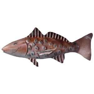 Red Fish aka Spot Tail Bass Iron Fish Sculpture (Red Fish X Large 36 