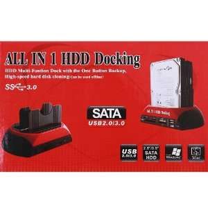 SATA/IDE HDD 2 Dock Docking Station e SATA Hub with Card Reader (NOT 