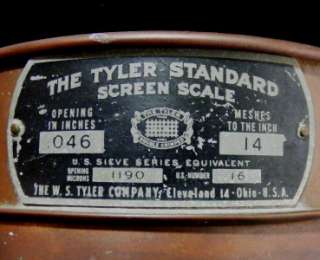Tyler Standard Scale Screen Sifter Sieve Cleveland OH  