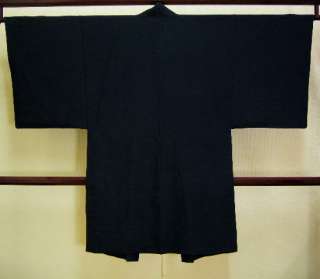 T928K Vintage Japanese Kimono Mens HAORI Blue KAMIKAZE  
