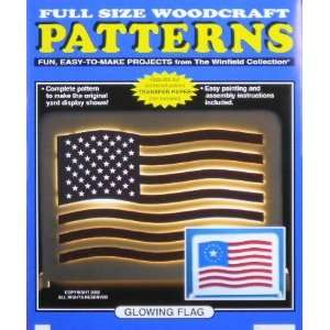  Glowing Flag Woodcraft Pattern Patio, Lawn & Garden