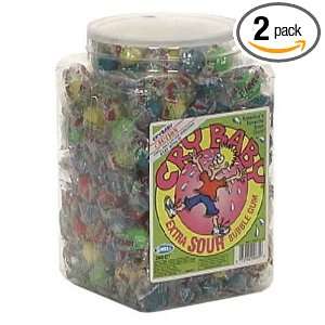 Cry Baby Extra Sour Bubble Gum Original, 240 Count Jars (Pack of 2)
