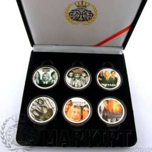 NIRVANA BAND PHOTO PRINTED COIN 6 COIN SET SZP337