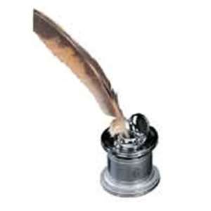  El Casco Ink Pot For Fountain Pen And Quills Metallic Grey 