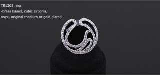 Kinkymerry Luxury elegant earrings Necklace SET CZ ONYX white/gold 