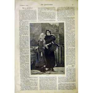  Painting Orphans Queen Court News Old Print 1892