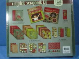   COLORBOK SCRAPBOOK KIT OVER 1000 PIECES BROWN FLORAL BOX SPRING  