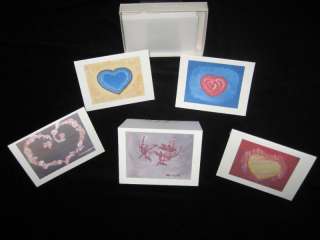 Valentines Note Cards Cupids Hearts Austin Texas Art  