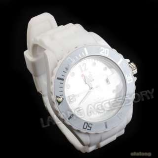   Wholesale White Sport Silicone Charms Girls/Kids Wristwatch Free P&P