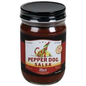 Pepper Dog, Salsa Hot, 12 Ounce (6 Pack)  Grocery 