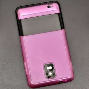 Pink & Black Hybrid 2 in 1 Gel Rubber Skin Cover and Molded Premium 