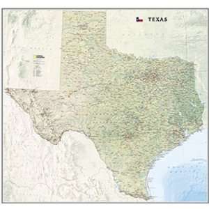   Geographic Maps RE01020409 Texas State Wall Map Tubed Toys & Games