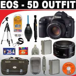  Canon EOS 5D 12.8 MP Digital SLR Camera (Body Only) + Canon EF 50mm 