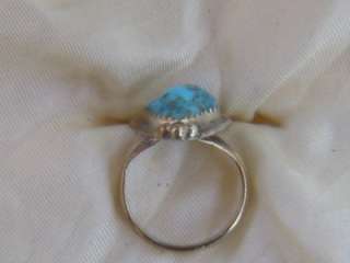 VINTAGE SILVER TURQUOISE RING  