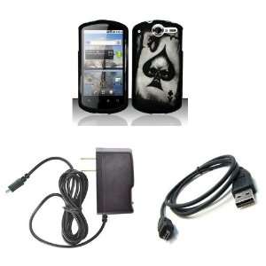 4G (AT&T) Premium Combo Pack   Black and Silver White Ace Spade Poker 