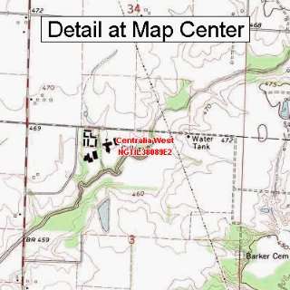  USGS Topographic Quadrangle Map   Centralia West, Illinois 