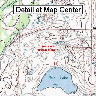  USGS Topographic Quadrangle Map   Rein Lake, Montana 