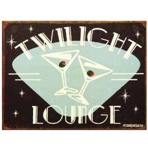 1950s Vintage Style Twilight Lounge Metal Sign