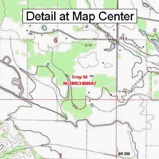 USGS Topographic Quadrangle Map   Troy SE, Mississippi (Folded 