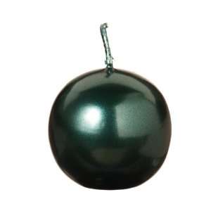   Candle Green Metallic Unscented Ball Candle 1.5