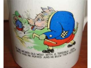 Vintage Biltons Childrens Three Little Pigs Mug  