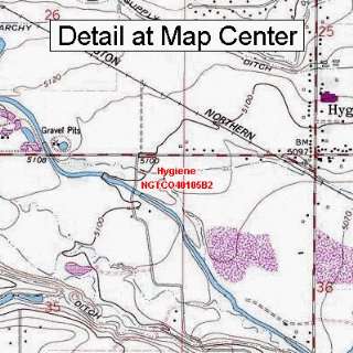   Topographic Quadrangle Map   Hygiene, Colorado (Folded/Waterproof