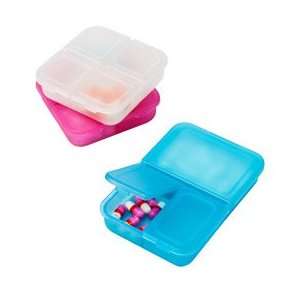  The Container Store 3 Section Rectangle Pill Box