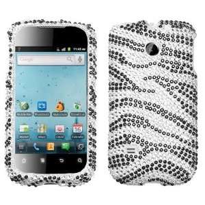  For Cricket Huawei Ascent Ii M865 Accessory   Bling Zebra 
