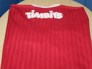 TIM HORTONS Restaurant TIMBITS   V Neck Ringer Athletic Shirt New 