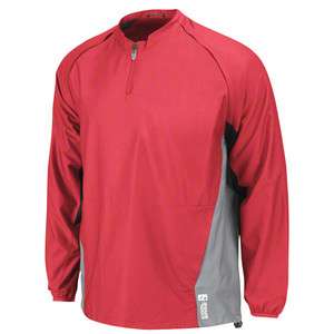 Majestic Athletic RED Coolbase Convertible Gamer Jacket Youth M, Lg 