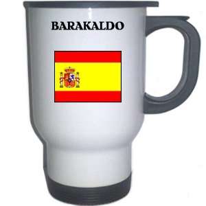  Spain (Espana)   BARAKALDO White Stainless Steel Mug 