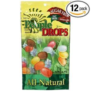 People Drops Assorted (11 Flavors) Drops, 3 Ounce Pouches (Pack of 12)