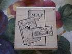 Rubber Stamp Detailed Travel Vacation Map 