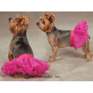  Garden Tulle & Satin Dog Skirt Hot Pink Raspberry Sorbet Sassy Tutu 