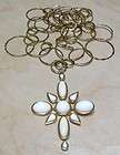 Gwen Stefani? Loop Cross Necklace Circles Flower Chain Jewelry Retro