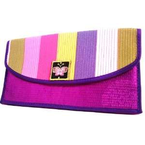   Rainbow Purple Wallet Clutch Handbag Organizer Purse 