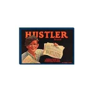  Hustler Brand California Bartletts Label Vintage Poster 
