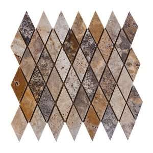  Diamond Scabos Tumbled Travertine Tiles on 11 in. x 11 in 
