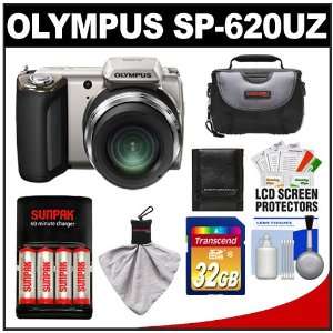  Olympus SP 620UZ Digital Camera (Silver) with 32GB Card 