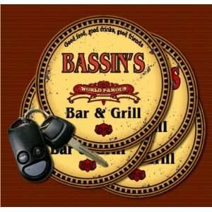  BASSINS Family Name Bar & Grill Coasters Kitchen 