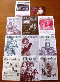 Lot Of 10 The Theriault Doll Masters Pamphlets 1982 89  