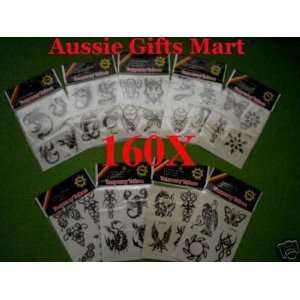  160 X Temporary Tattoo Stickers. Assorted Patterns (40 