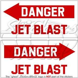  DANGER JET BLAST Aircraft Helicopter USAF 3 (75mm) Vinyl 
