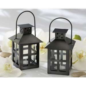    Luminous Black Mini Lantern Tea Light Holder   Set of 12 Baby